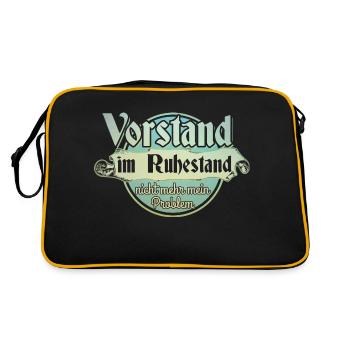 Vorstand Ruhestand - Retro Tasche - Schwarz/Gold - Hinten