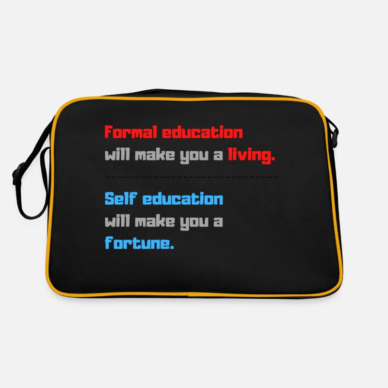 Quotes Educational Quotation Retro Bag