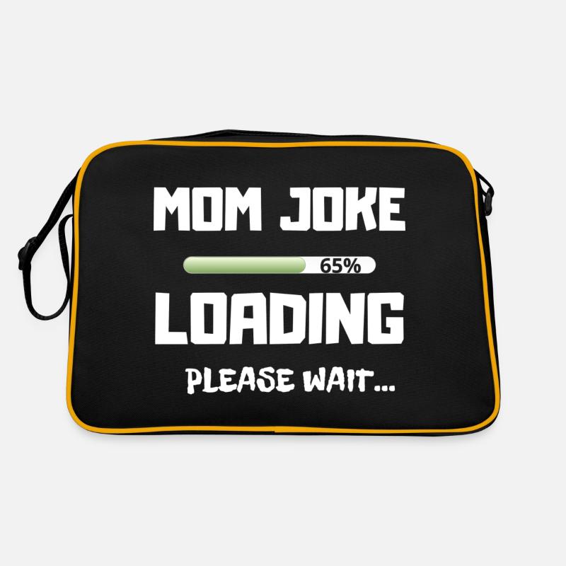 CHARGEMENT DE BLAGUE MAMAN - Sac Retro - noir/or