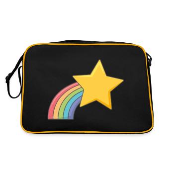 Arc-en-ciel Étoile filante - Sac Retro - noir/or - Dos