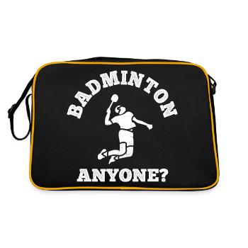Badminton - Retro Tasche - Schwarz/Gold - Hinten