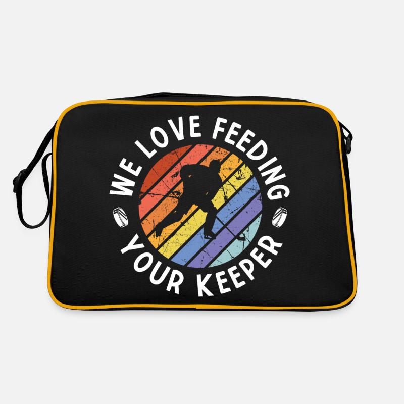 Eishockey - Retro Tasche - Schwarz/Gold