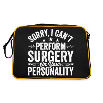 Je ne peux pas faire de chirurgie plastique - Sac Retro - noir/or - Dos