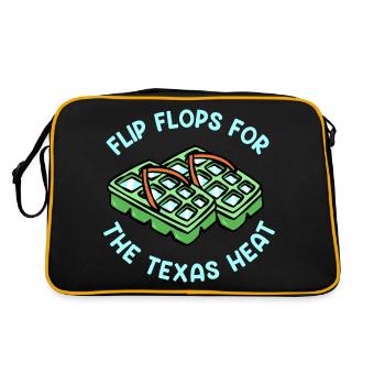 Texas Weather Flip Flops Design pour les fiers Texans - Sac Retro - noir/or - Dos