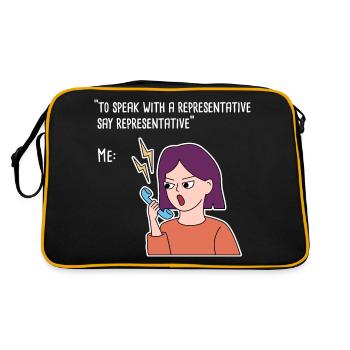 Work from Home Call Design for Proud Pinoys - Retro Bag - black/gold - Back