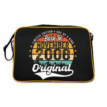 Legendär seit November 2008 - 2008 - Retro Tasche - Schwarz/Gold - Hinten