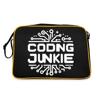 Coding Junkie 13 - Retro Tasche - Schwarz/Gold - Hinten