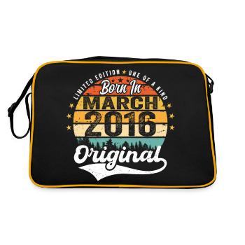 Mars 2016 Vintage Vintage Retro Anniversaire 2016 - Sac Retro - noir/or - Dos