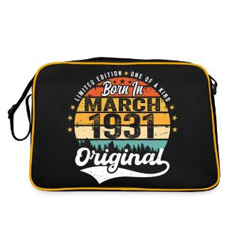 Mars 1931 Vintage Vintage rétro anniversaire 1931 - Sac Retro - noir/or - Dos