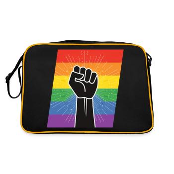 LGBTQ Rights Fist - Retro Bag - black/gold - Back