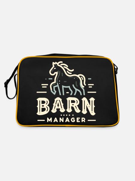 Scheunen-Manager - Retro Tasche - Schwarz/Gold - Hinten