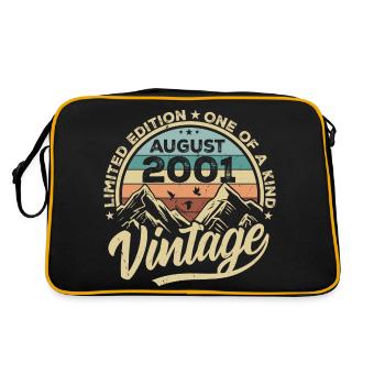 Anniversaire Août 2001 Cadeau d’anniversaire Août - Sac Retro - noir/or - Dos