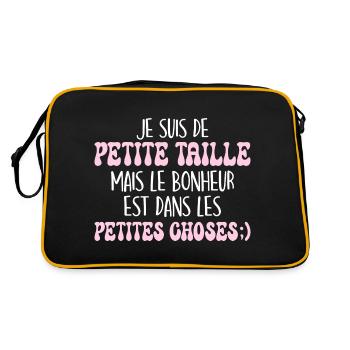 Petite Taille Humour Petite Femme - Sac Retro - noir/or - Dos