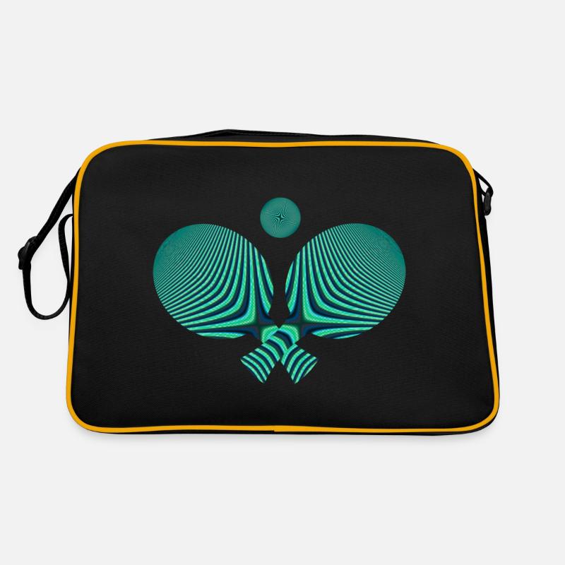 Table tennis, ping pong racket and ball Retro Bag