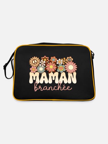 Mère Merveilleuse Maman Formidable Maman Branchée - Sac Retro - noir/or - Dos
