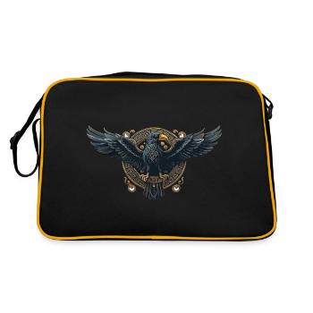 Le corbeau d’Odin Viking Valhalla Mythologie viking - Sac Retro - noir/or - Dos