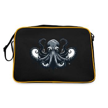Cthulhu Lord and Savior Monster Horror T-Shirt - Retro Tasche - Schwarz/Gold - Hinten