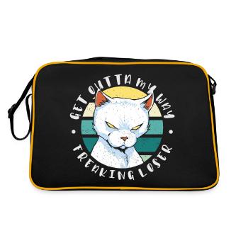 Sors de mon chemin, perdant fou, chat - Sac Retro - noir/or - Dos