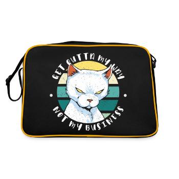 Éloigne-toi de mon chemin, pas de mon problème, chat - Sac Retro - noir/or - Dos