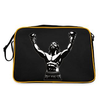 Boxer avec pose de victoire - design de boxe cool - Sac Retro - noir/or - Dos