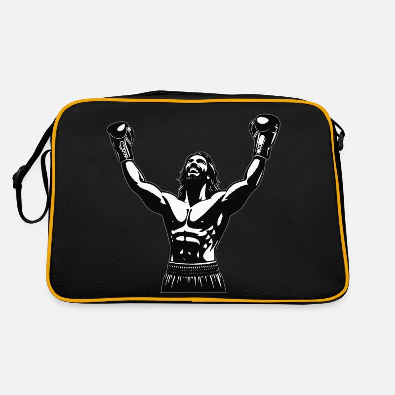 Boxer with victory pose - cool boxing design Retro Bag