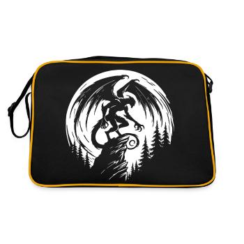 Gargoyle – Guardian of the Night - Gargoyle Design - Retro Bag - black/gold - Back