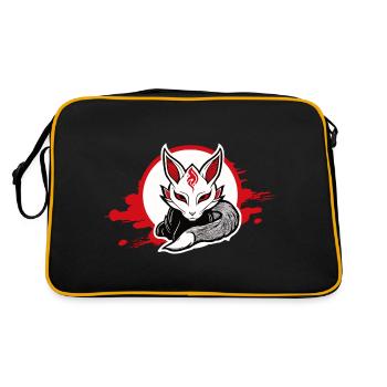 Manga Kitsune Renard Anime Kumiho Masque Manga Otaku - Sac Retro - noir/or - Dos
