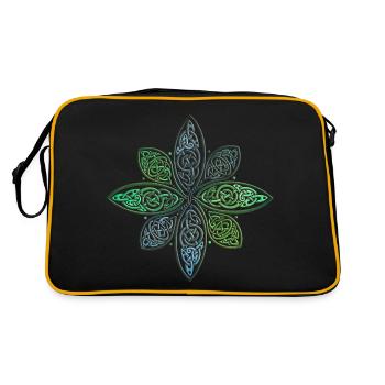 Viking Flower - Retro Bag - black/gold - Back