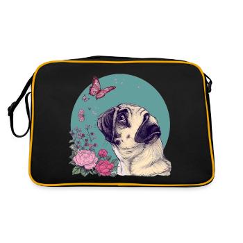 Carlin et papillon - Sac Retro - noir/or - Dos