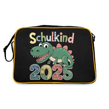 School Child 2025 First Year Dinosaur Dino - Retro Bag - black/gold - Back