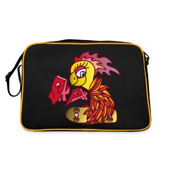 SKATING PHOENIX - Retro Tasche - Schwarz/Gold - Hinten