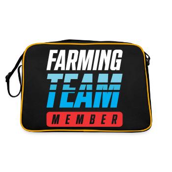 Farming Team - Retro Tasche - Schwarz/Gold - Hinten