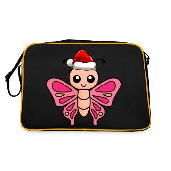 Butterfly Comic Christmas - Sac Retro - noir/or - Dos