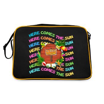 HIER KOMMT DER SONNENSTRAND - Retro Tasche - Schwarz/Gold - Hinten