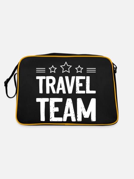 Travel Team Travel Holidays - Retro Bag - black/gold - Back