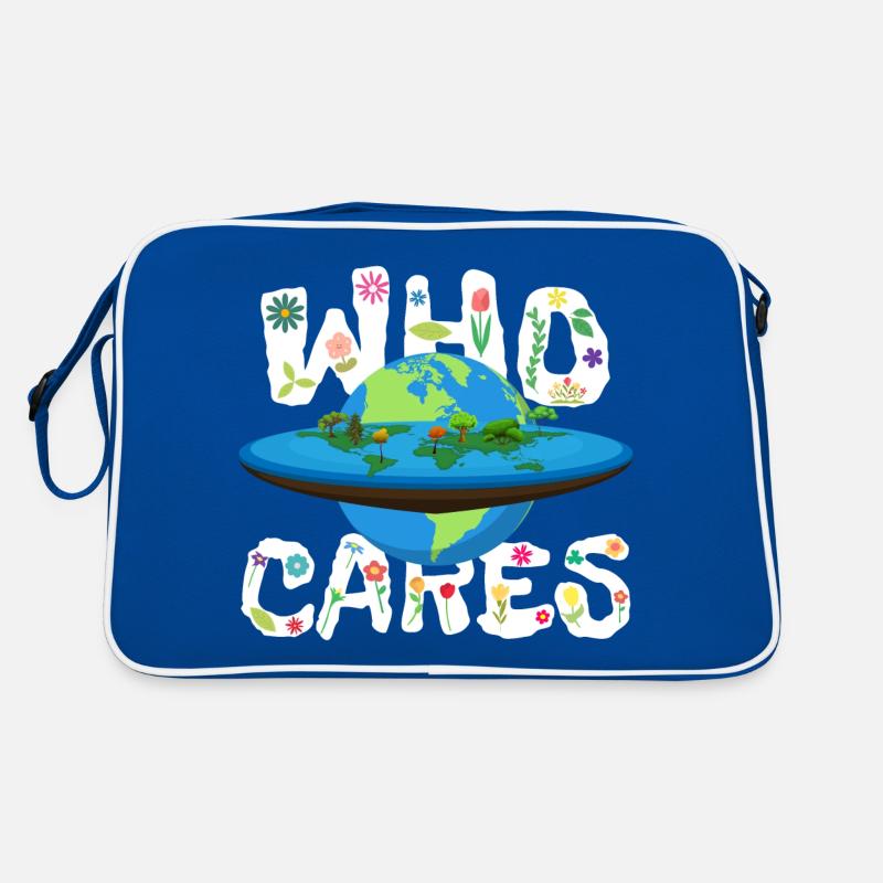 Planet Erde flach oder rund Retro Tasche