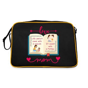 L’amour de maman - Sac Retro - noir/or - Dos