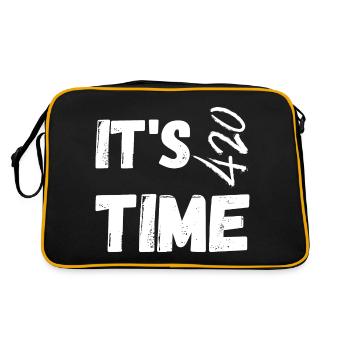 Time for smoking - Retro Bag - black/gold - Back