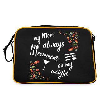 Mom's comments - Retro Bag - black/gold - Back