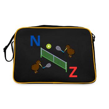 Kiwi de tennis néo-zélandais - Sac Retro - noir/or - Dos
