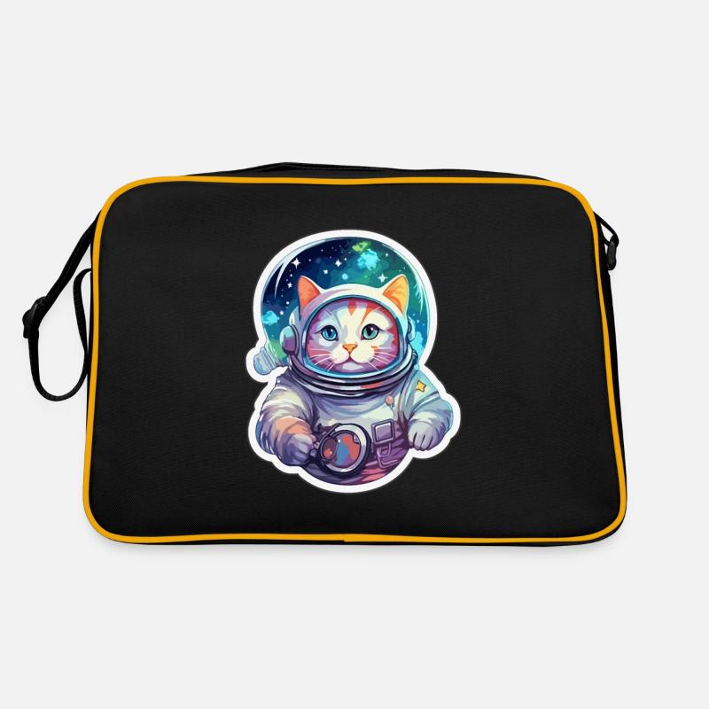 Cat Space Astronaut Galaxy Retro Bag
