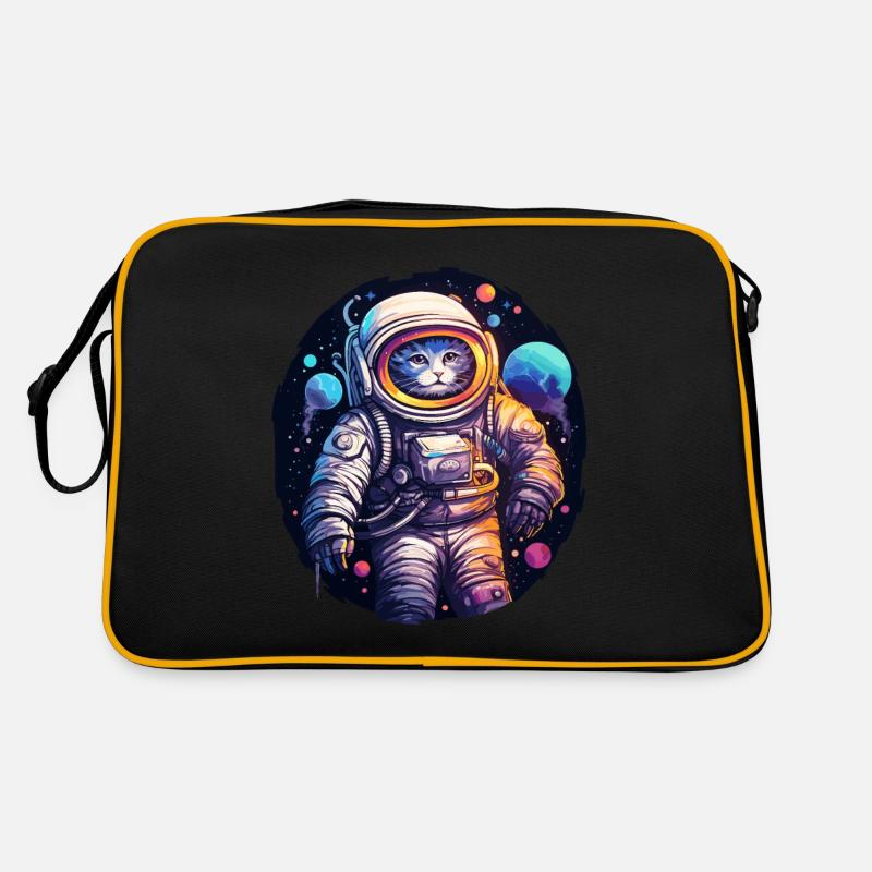 Cat Space Astronaut Universe Retro Bag