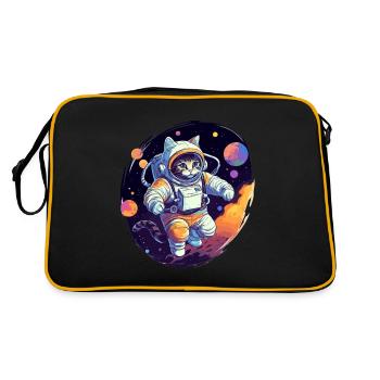 Cat Space Astro - Retro Bag - black/gold - Back