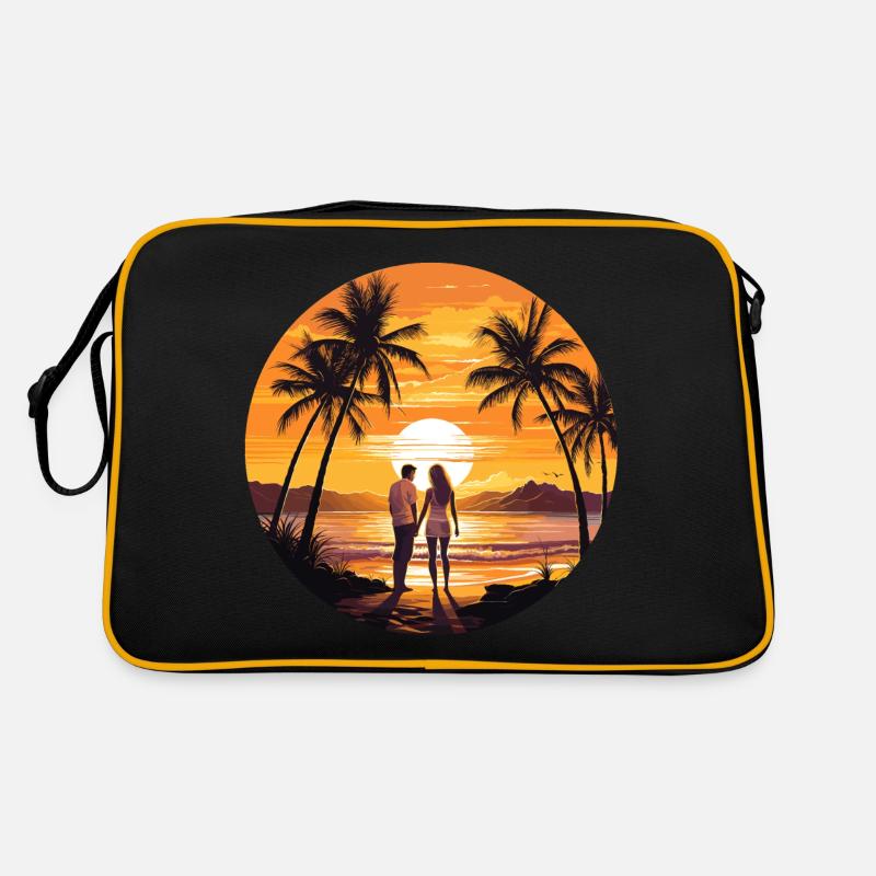 Beach Sunset Retro Bag