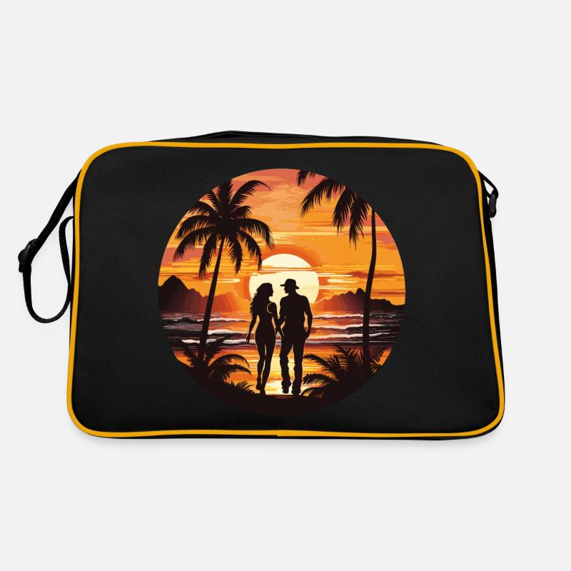 Plage Coucher de soleil Sac Retro