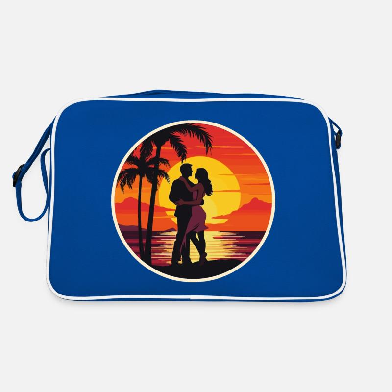 Coucher de soleil Couple Plage Sac Retro