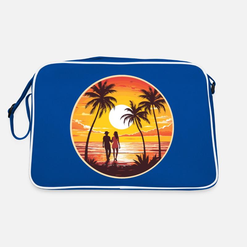 Sunset Beach Couple Romantique Sac Retro