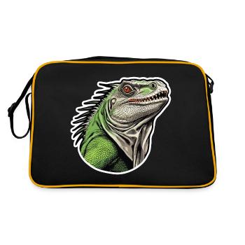 Iguane - Nature sauvage enchantée - Sac Retro - noir/or - Dos