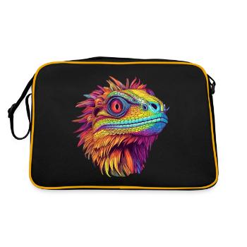 Luminous Pogona harmony - Retro Bag - black/gold - Back