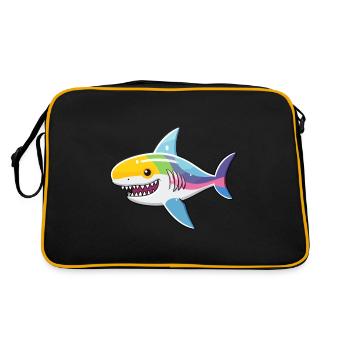 Kawaii Hai - Colorful Depths - Retro Bag - black/gold - Back